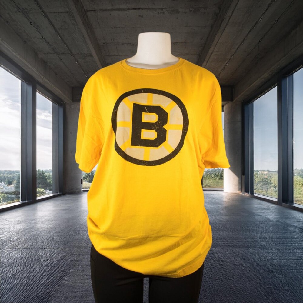 American Needle (Red Jacket) Boston Bruins, 100% cotton yellow, L T-shirt - Picture 1 of 2
